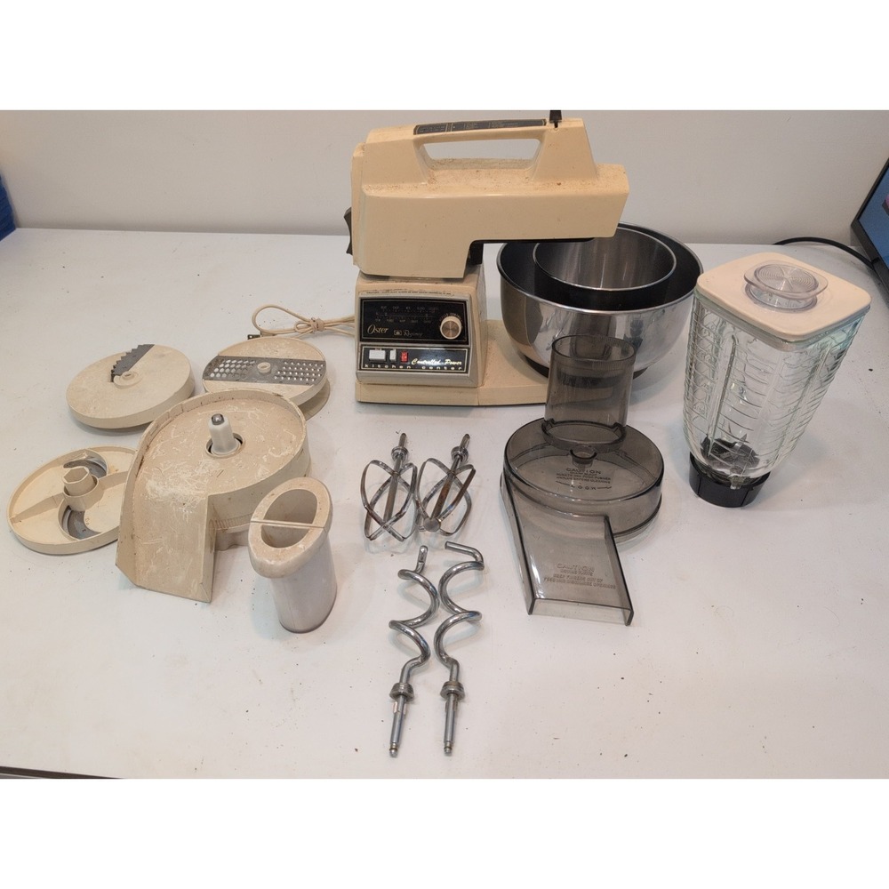 Oster Regency Kitchen Stand Mixer Blender Pulse & Beaters w/ Accessories Bowls
